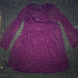 Sheer overlay girls dress